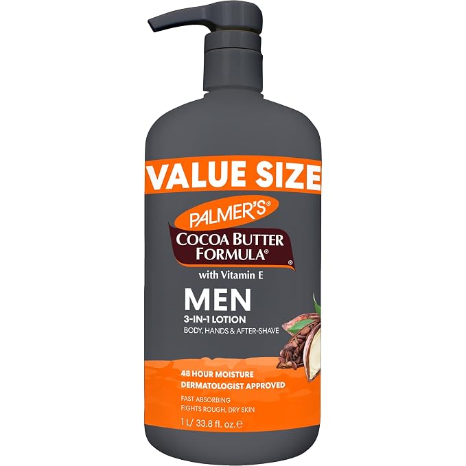 Palmer's Men's Face & Body Moisturizer cocoa butter formula bottle