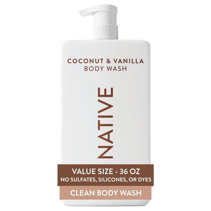 Native Coconut and Vanilla body wash for sensitive skin