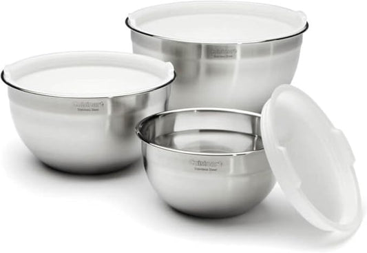 Cuisinart stainless steel 3-piece mixing bowl set