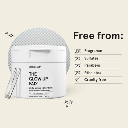 JAXON LANE  — Rice Toner Pads Korean Skin Care Daily Exfoliating Pads for Face: THE GLOW UP Centella AHA PHA Niacinamide Brightening Toner for Mens Skincare, Facial Cleansing, Acne Pores, Dark Spots & Skin Radiance