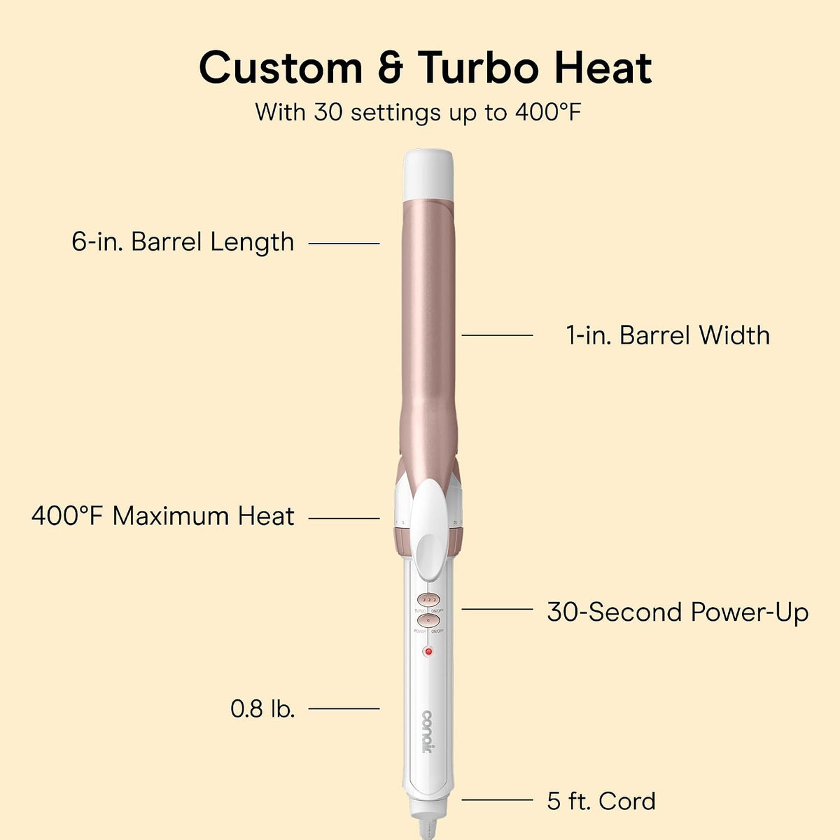 Conair 1-inch curling iron for waves and volume