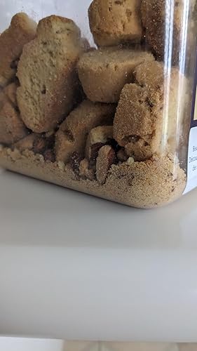 La Dolce Vita Classic Almond Italian Biscotti Cookie Snacks with Whole Almonds, 40 oz. Jar, 30 Servings (Pack of 1)
