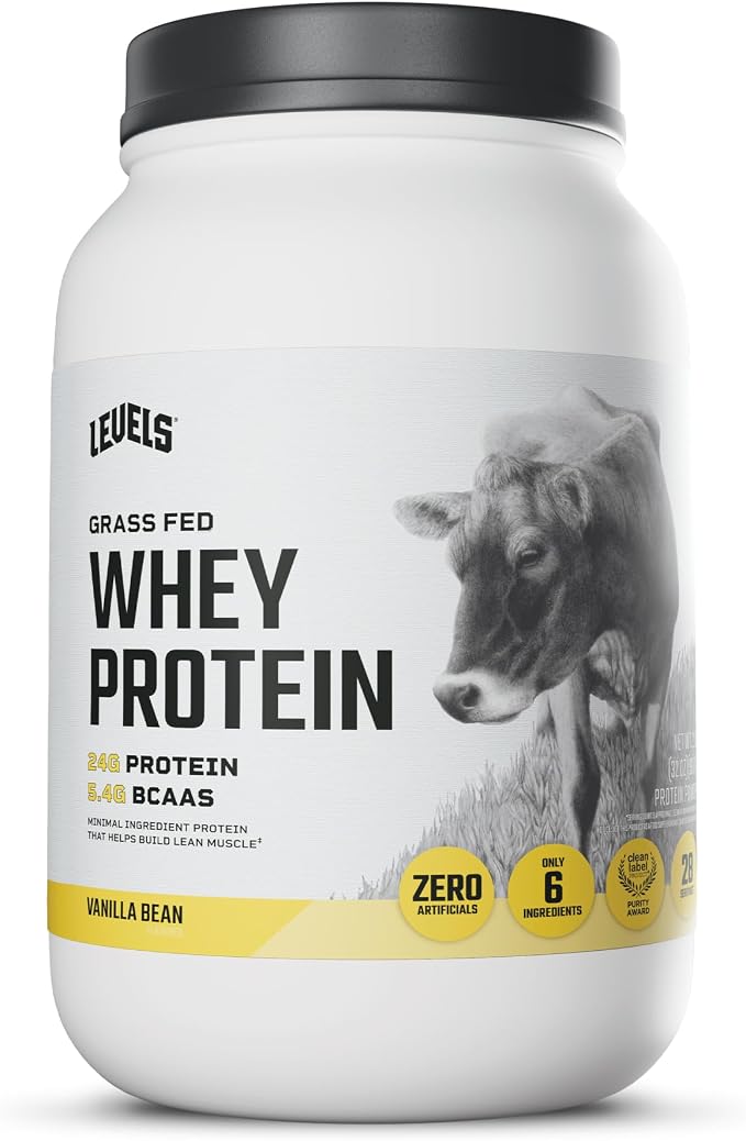 Levels Nutrition Vanilla Bean whey protein powder 2LB
