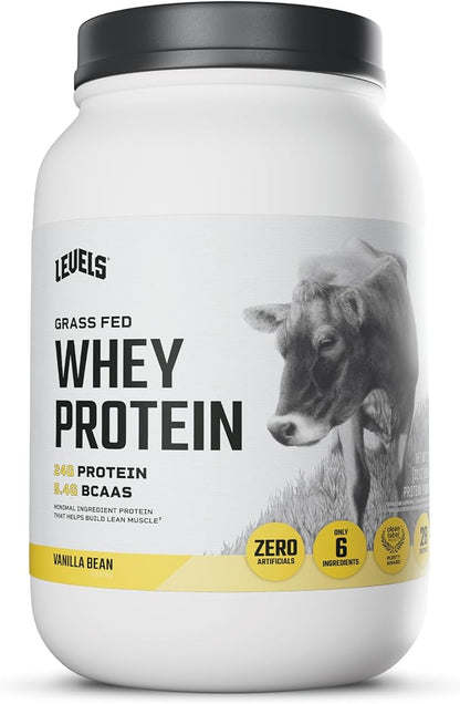 Levels Nutrition Vanilla Bean whey protein powder 2LB