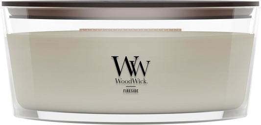 WoodWick Fireside candle with crackling wick