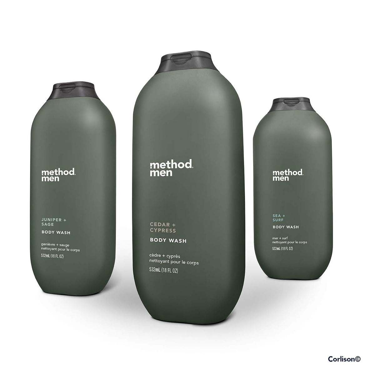 Daily men’s body wash with clean-rinse formula