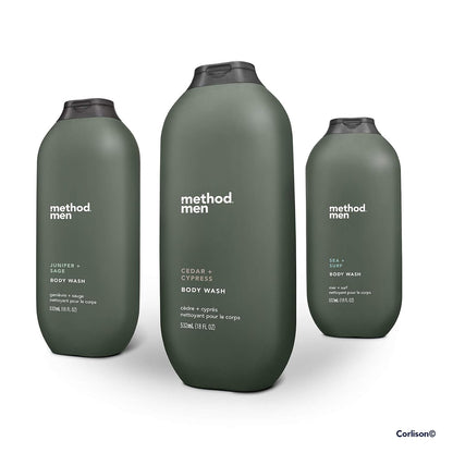 Daily men’s body wash with clean-rinse formula