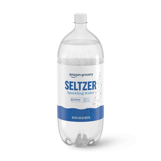 Amazon Grocery seltzer sparkling water 67.6 oz bottle