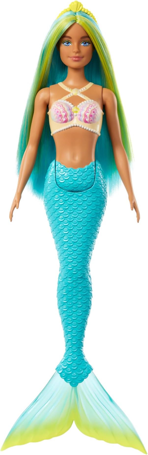 Barbie mermaid doll with shell-inspired bodice