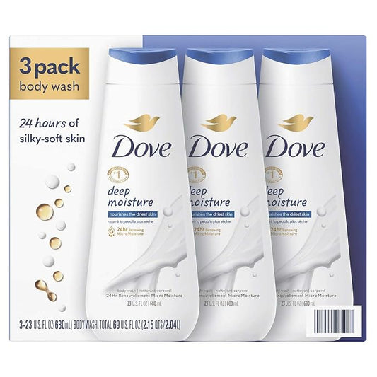 Dove Nourishing Body Wash, Deep Moisture, 23 Fluid Ounce (Pack of 3)