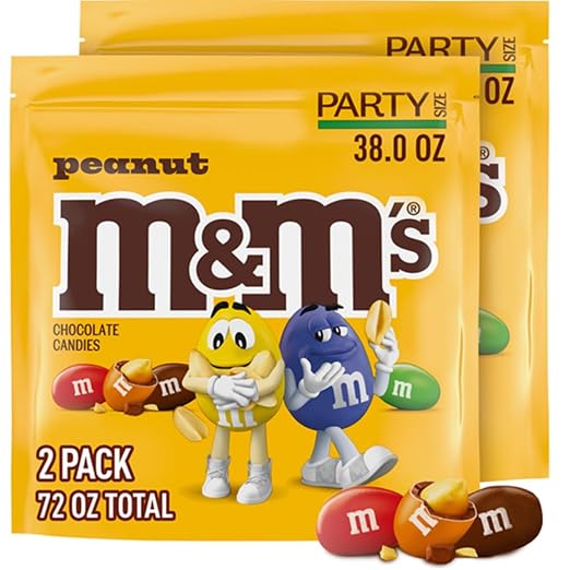 M&M'S Peanut Milk Chocolate Candy 38 oz 2 pack
