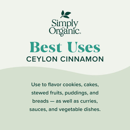 Ceylon cinnamon in clear glass spice jar