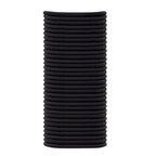 Black 4 mm elastic hair ties for all hair types