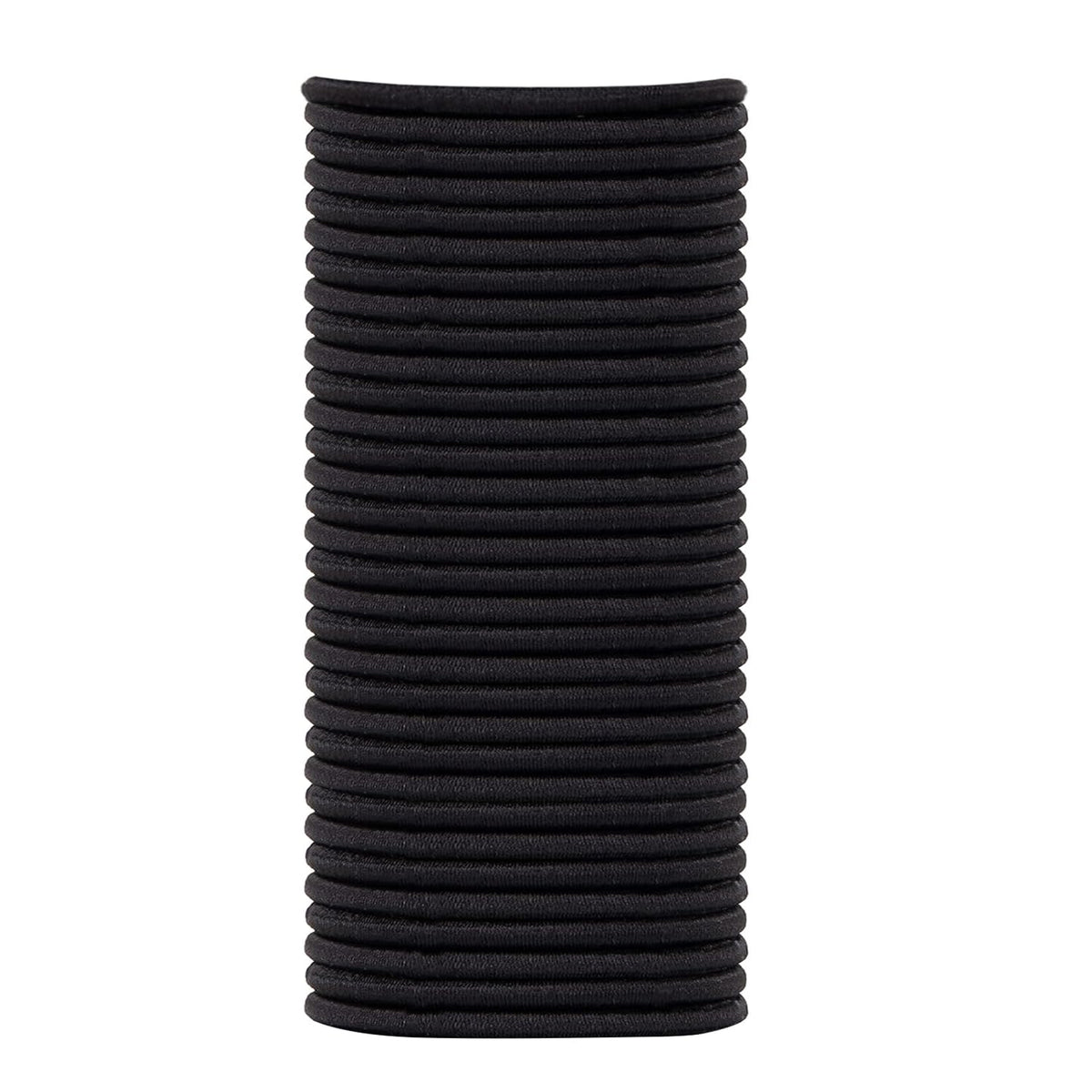Black 4 mm elastic hair ties for all hair types