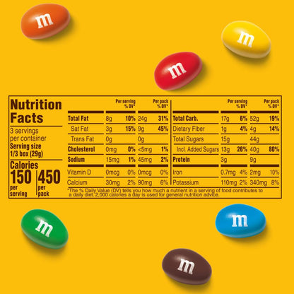 Peanut M&M'S chocolate candy boxes pack of 12