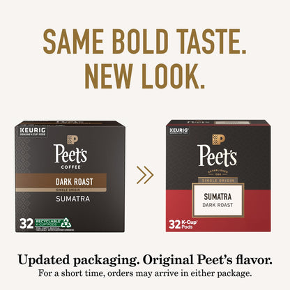 Peet's Coffee dark roast K-Cup pods for brewing