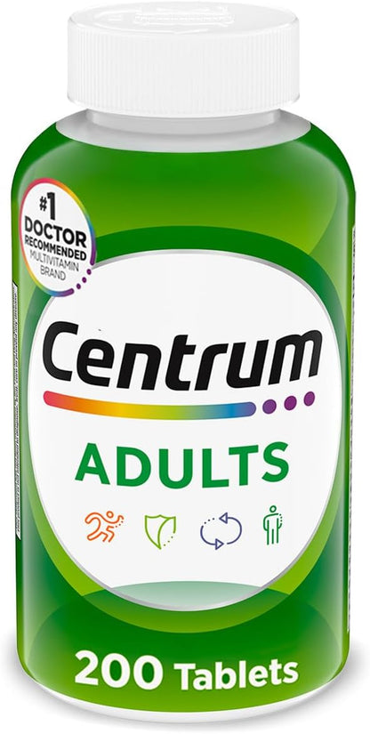 Centrum adult multivitamin 200 tablet bottle