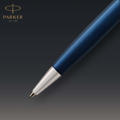 Parker blue lacquer twist ballpoint pen