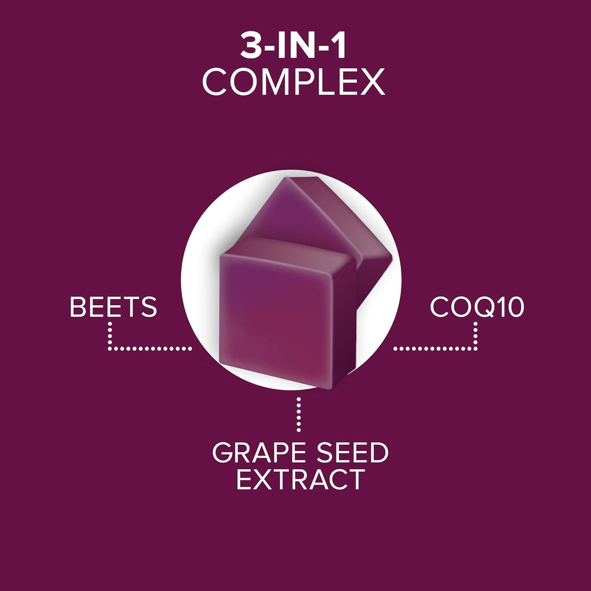 Qunol CoQ10 beet root chew supplement bottle label