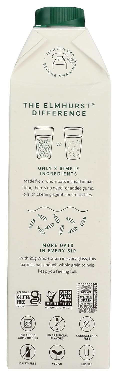Visit the Elmhurst Store — Elmhurst, Milk Oat Unsweetened, 32 Fl Oz