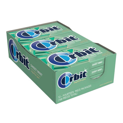 Individually wrapped Orbit mint gum pieces