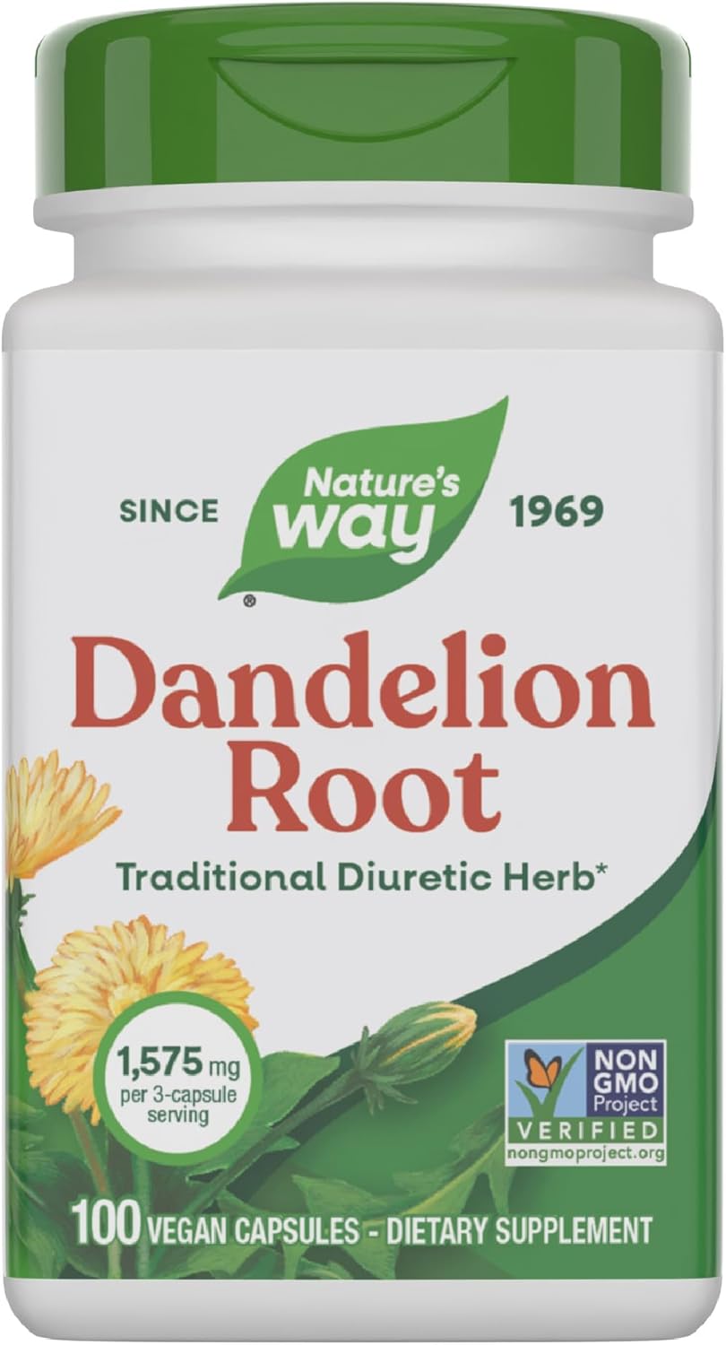 Nature's Way dandelion root herbal supplement label