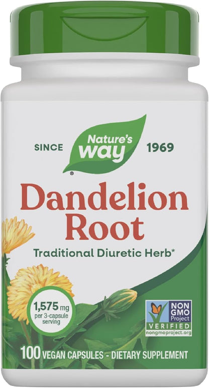 Nature's Way Dandelion Root Capsules 100 ct bottle