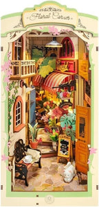 Floral miniature flower shop book nook model kit
