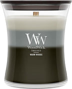 WoodWick Warm Woods Trilogy candle in jar