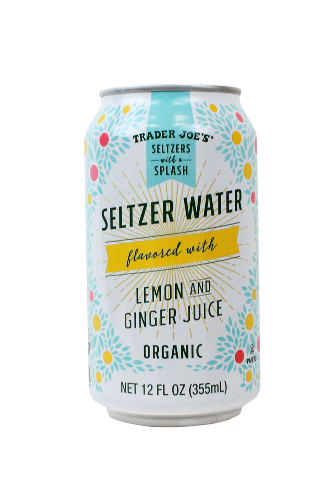 Trader Joe's organic lemon ginger seltzer water