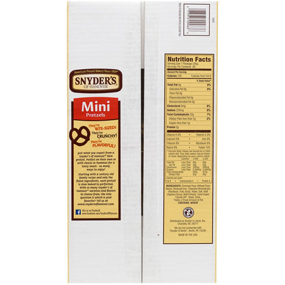 Individual Snyder's of Hanover mini pretzel packs