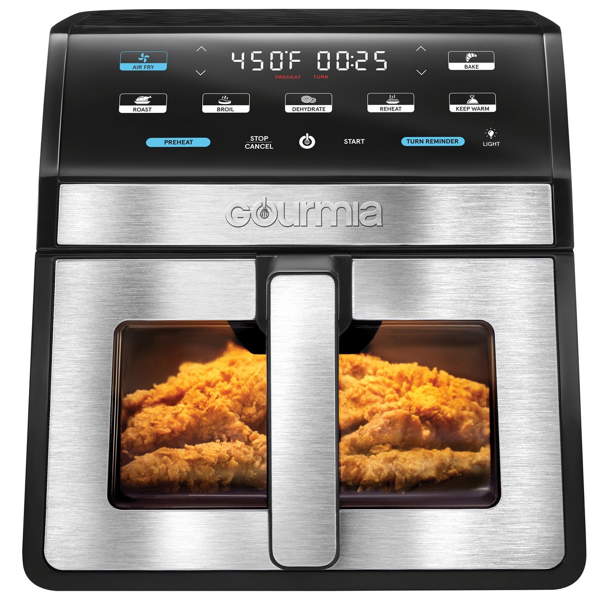 Gourmia 8-quart digital air fryer front view