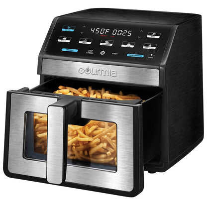 Gourmia 8-quart basket air fryer open view