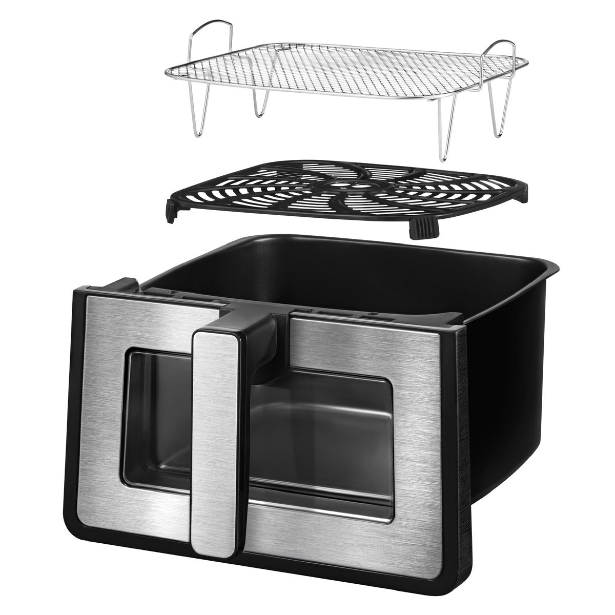 Gourmia air fryer side profile in black finish