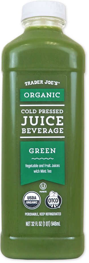 Trader Joe's organic cold pressed green juice beverage