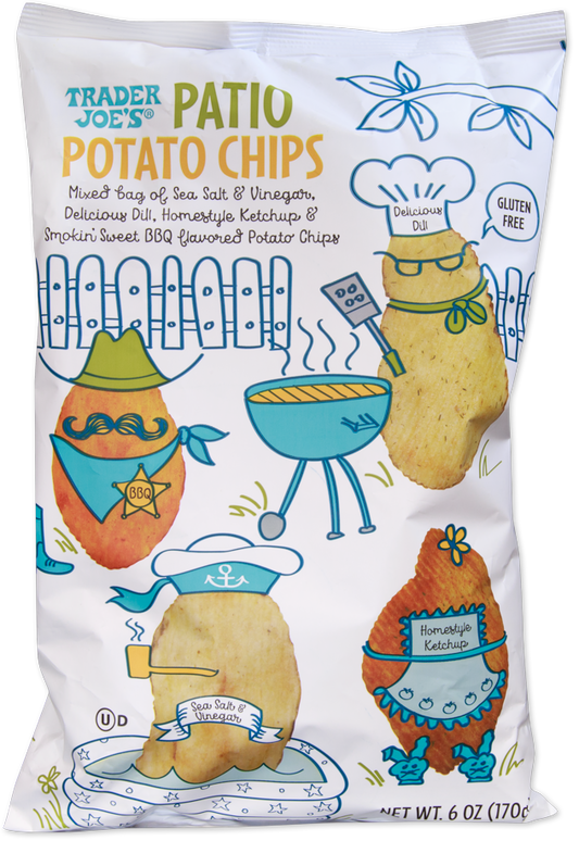 Trader Joe's Patio Potato Chips bag