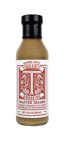 Trader Joe's organic toasted sesame dressing bottle