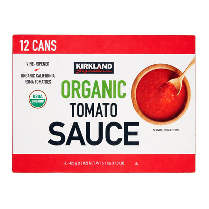 Kirkland Signature organic tomato sauce 12-count pack