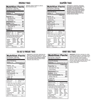 Tim's Cascade 1.5 oz snack-size chip bags