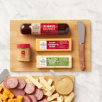 Hickory Farms charcuterie gift set with sausage and cheddar blends