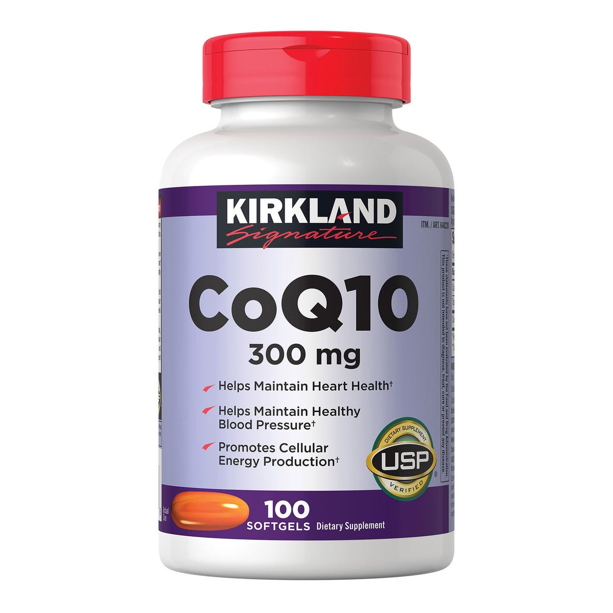 Kirkland Signature CoQ10 300 mg softgels bottle