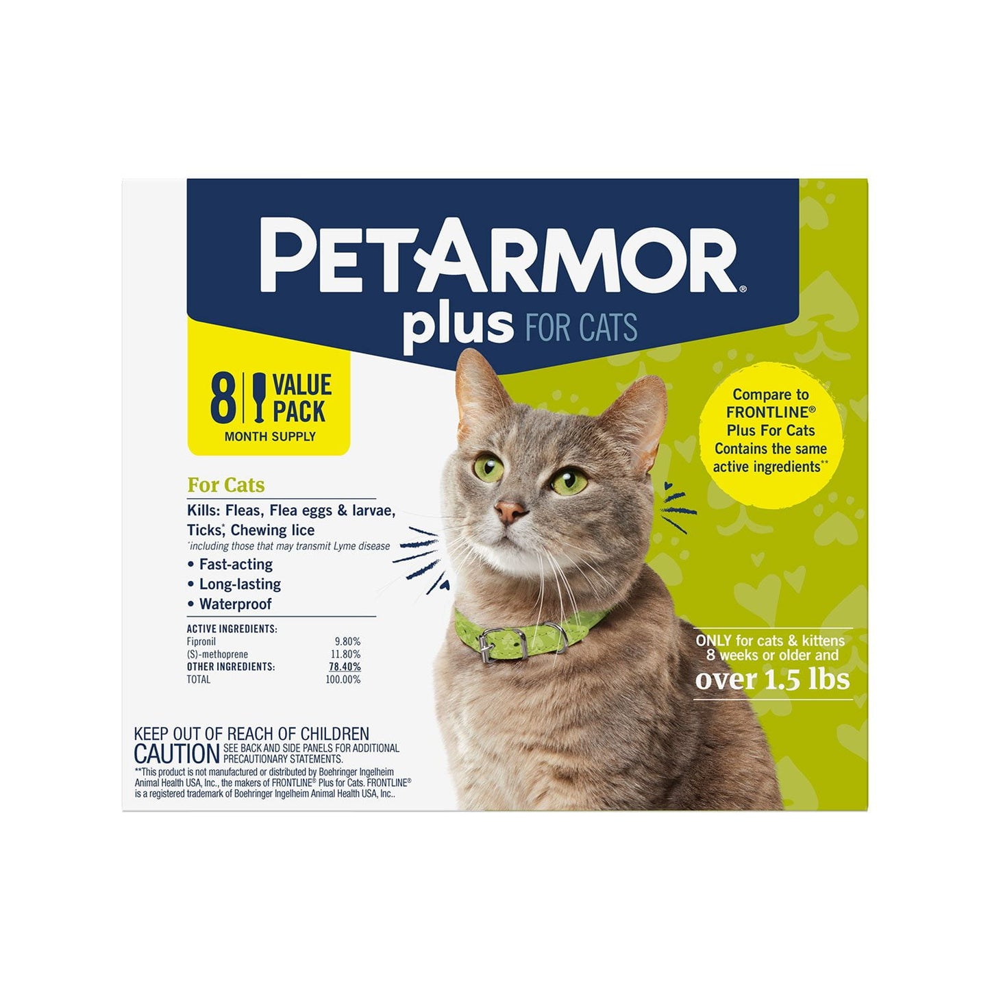 PetArmor Plus flea and tick protection for cats 8-month supply