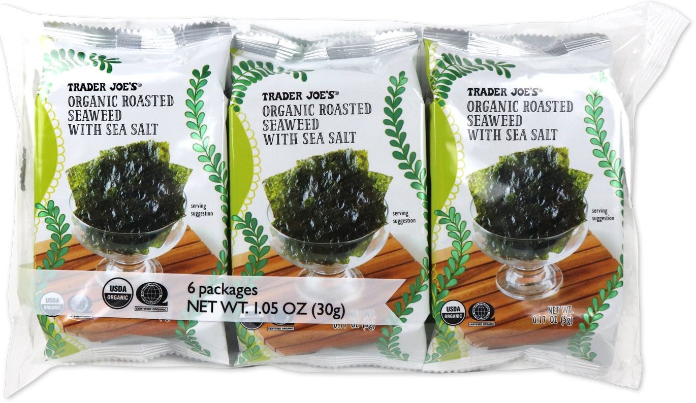 Trader Joe's organic roasted seaweed with sea salt snack