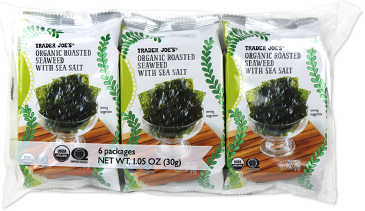 Trader Joe's organic roasted seaweed with sea salt snack