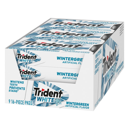 Trident White wintergreen gum 16 pieces per pack