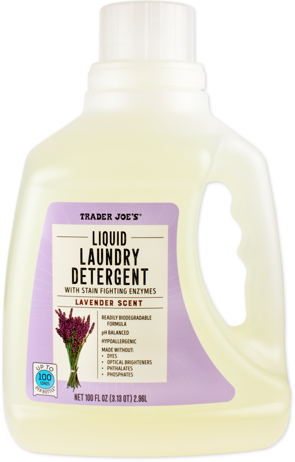 Trader Joe's liquid laundry detergent with lavender scent