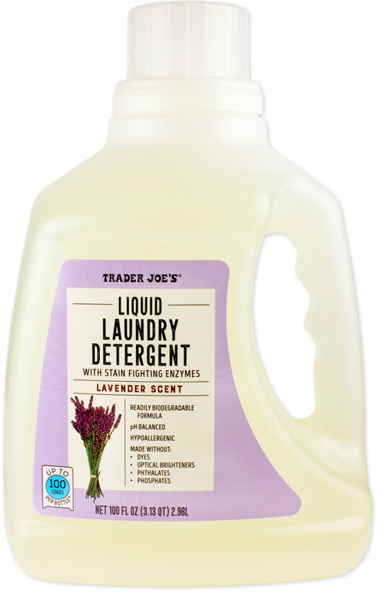 Trader Joe's liquid laundry detergent with lavender scent
