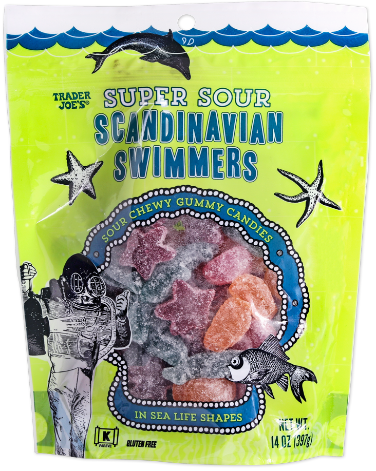 Trader Joe's Super Sour Scandinavian Swimmers candy