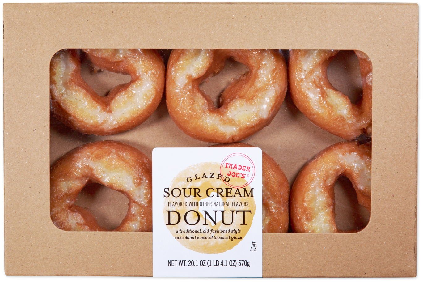 Trader Joe's glazed sour cream donuts