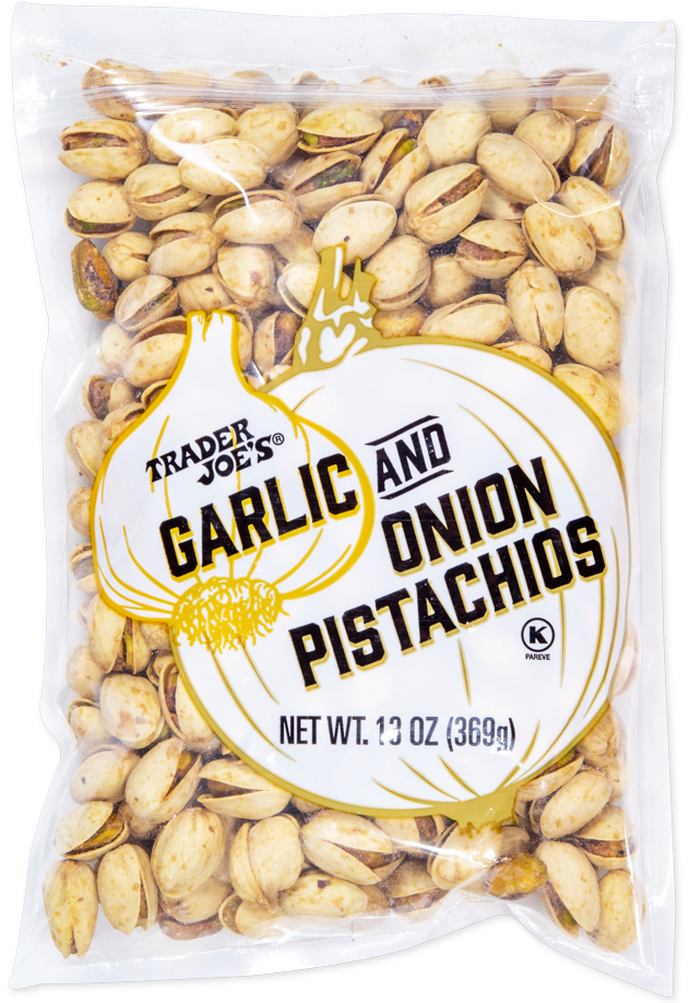 Trader Joe's garlic and onion pistachios snack